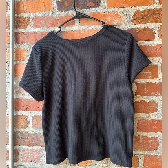 Arizona Jean Co. Black ribbed T-shirt, size xxl - Picture 2 of 6